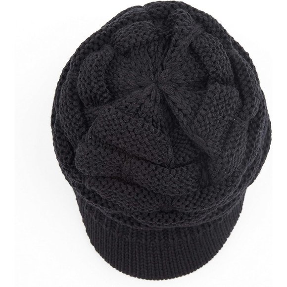 C.C Hatsandscarf Exclusives Women\'s Ribbed Knit Hat with Brim